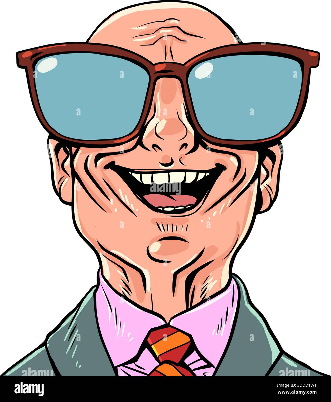 Bald man portrait white Stock Vector Images - Alamy