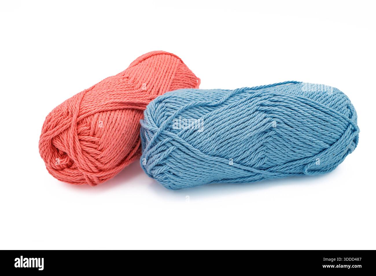 Balls of yarn on a white background. Stock Photo