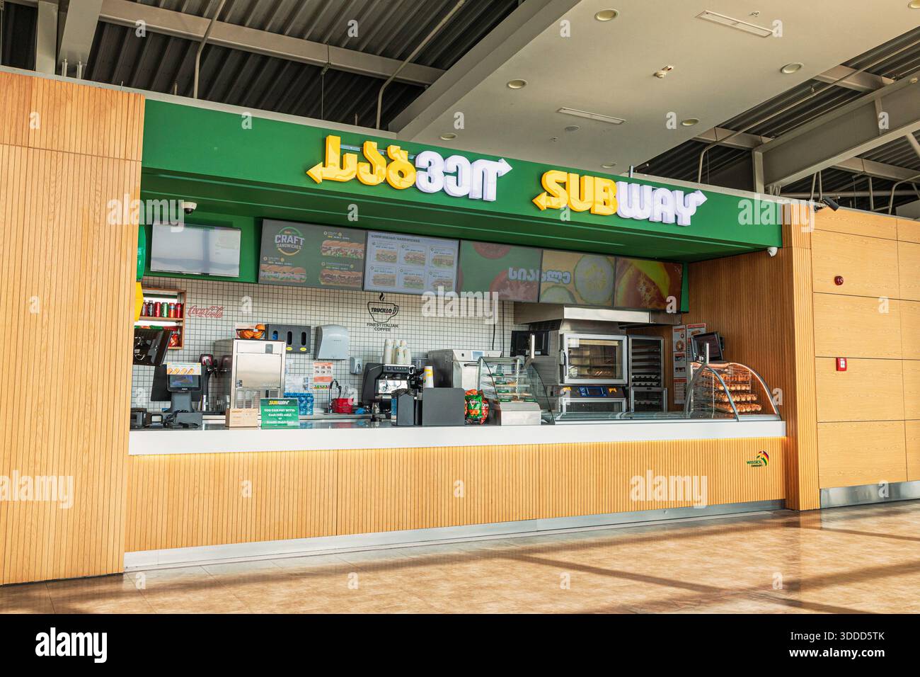 7 November 2025, Tbilisi, Georgia: Subway Fast food restaurant interior ...