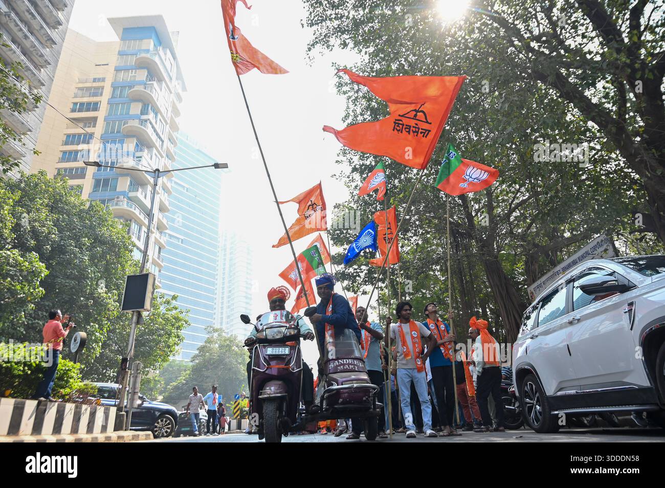 MUMBAI, INDIA - DECEMBER 30: Shiv Sena party workers participated in