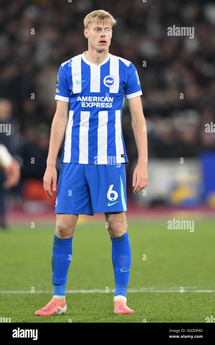 Jan Paul van Hecke of Brighton & Hove Albion during the Premier