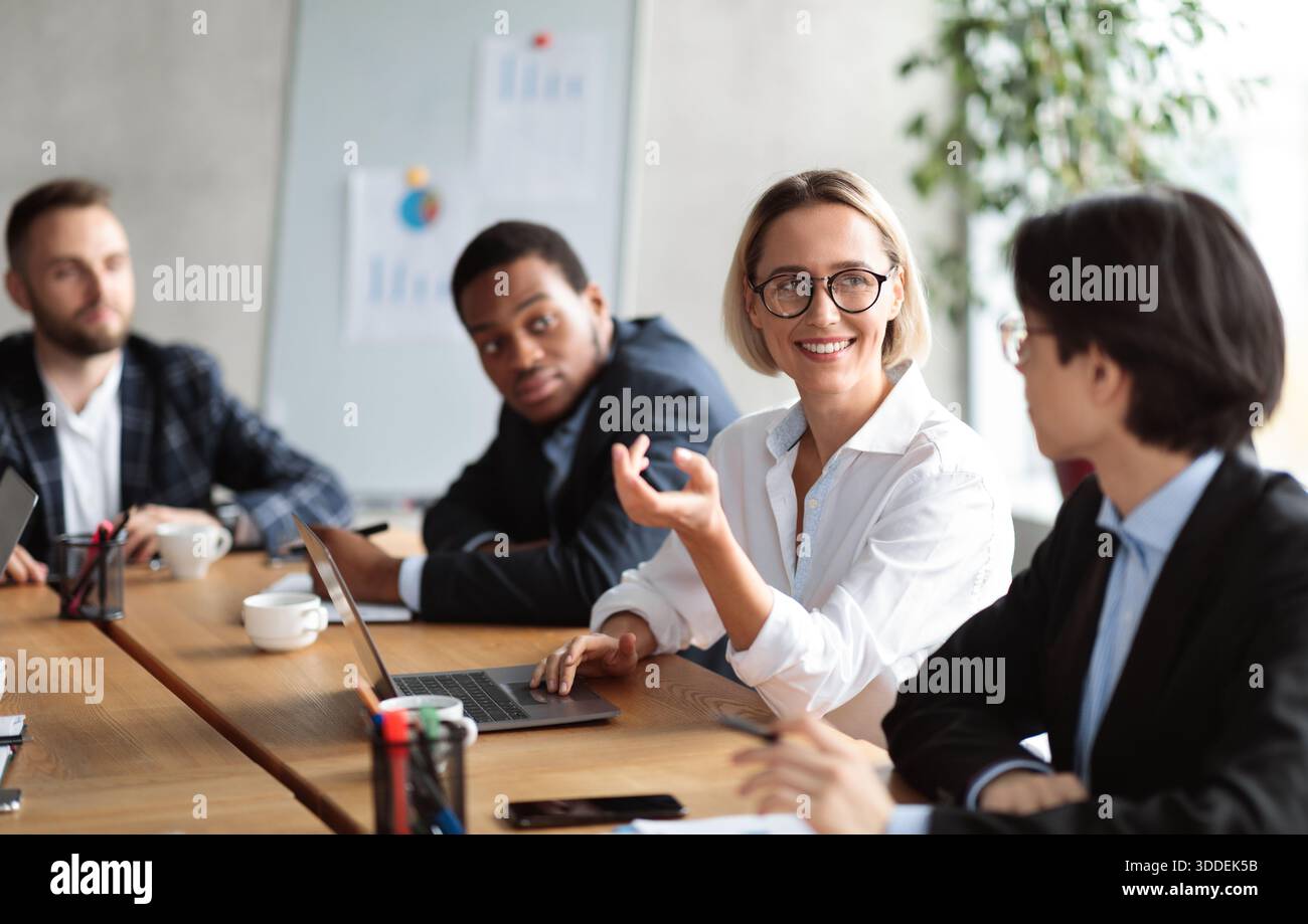 Teamwork brainstorm diverse multiracial colleagues hi-res stock ...