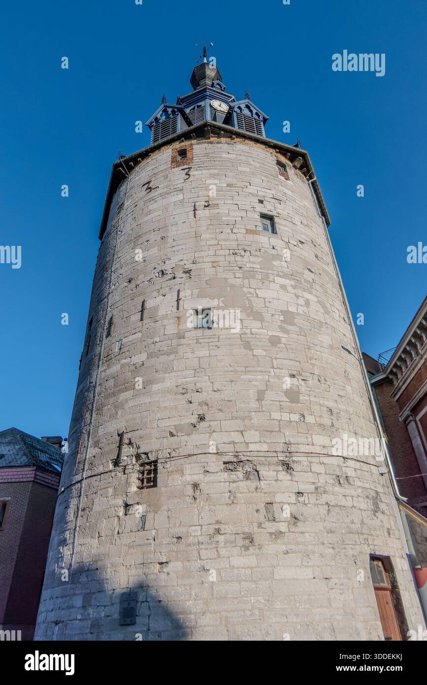 Namur, Belgium, December 26, 2025. The Belfry of Namur or Saint James Tower, a UNESCO World Heritage Site Stock Photo