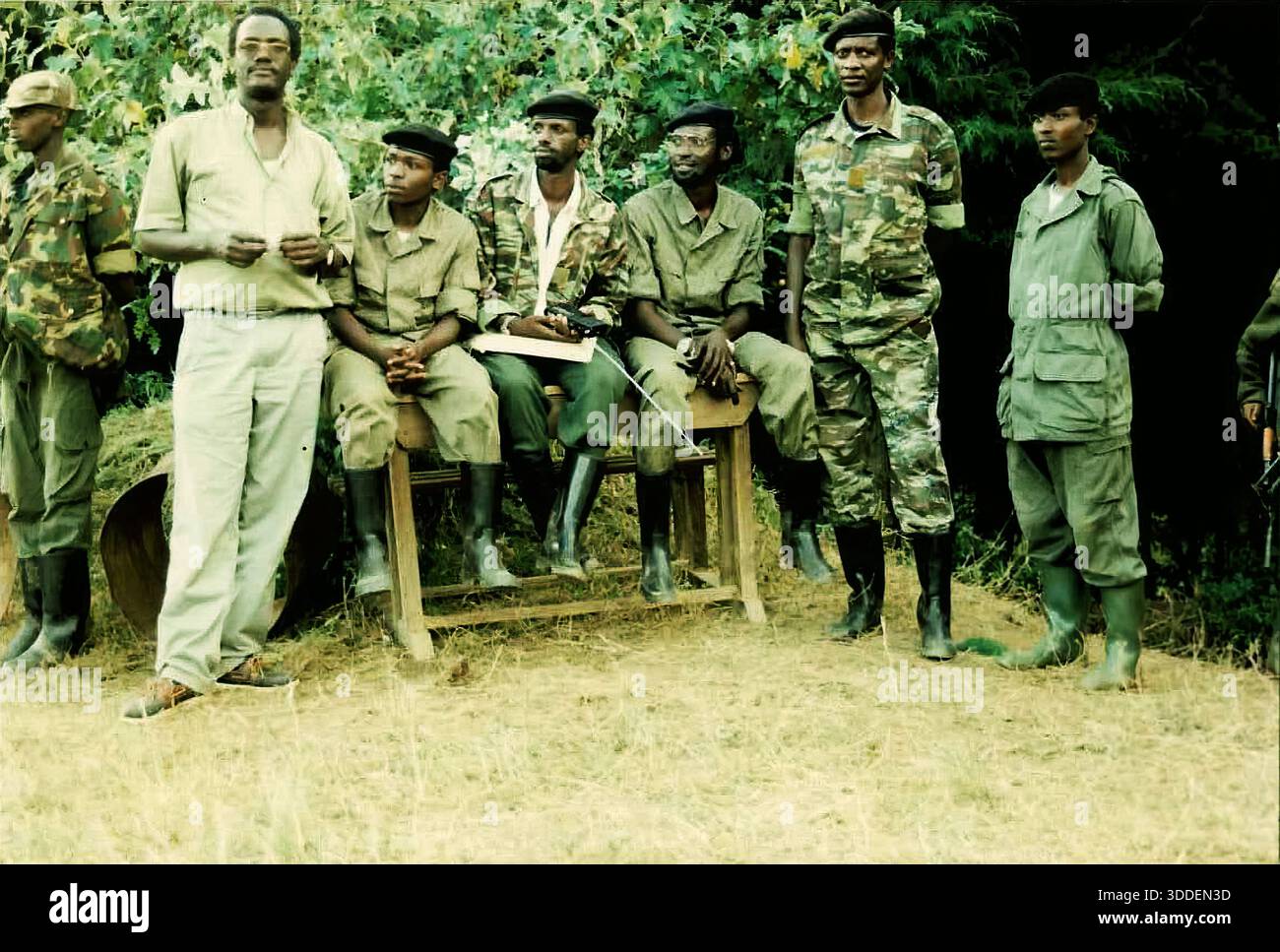 Ww1 Rwanda RWANDA, KIGALI. Rwanda Patriotic Army rebels during the liberation war ...