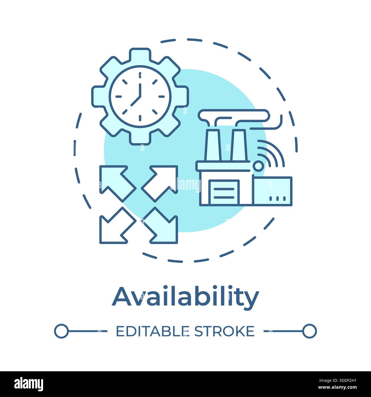 Availability soft blue concept icon Stock Vector