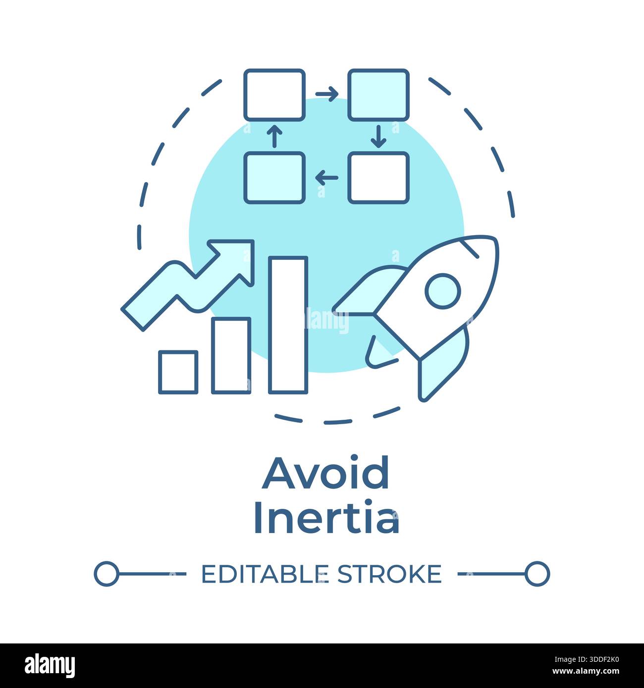 Avoid inertia soft blue concept icon Stock Vector Image & Art - Alamy