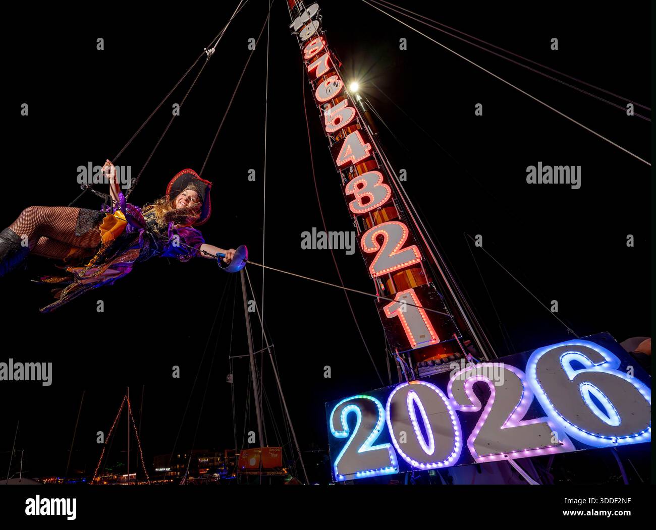 Raeann Sleith performs a test run of the annual New Years Eve 'Lowering ...