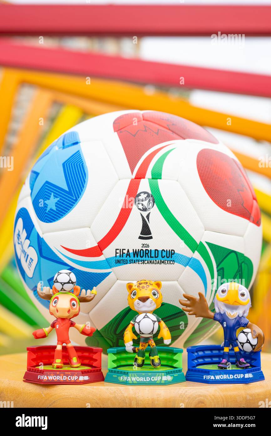ZHONGSHAN China-December 14 2025: official mascots for the 2026