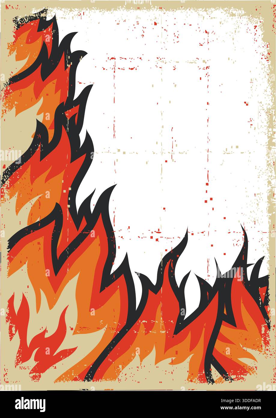 Fire background vector illustration for design abstract depiction of ...