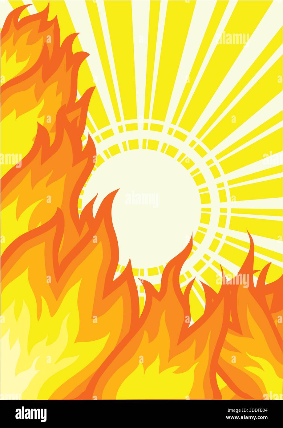 Fire background vector illustration for design abstract depiction of ...