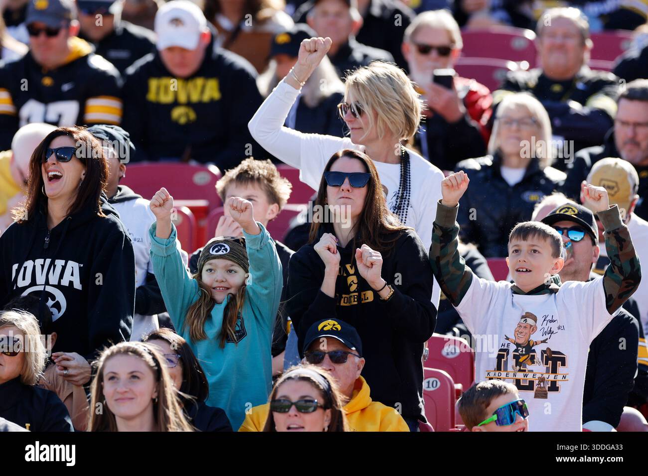 TAMPA, FL - DECEMBER 31: Iowa Hawkeyes fans cheer during the ReliaQuest ...