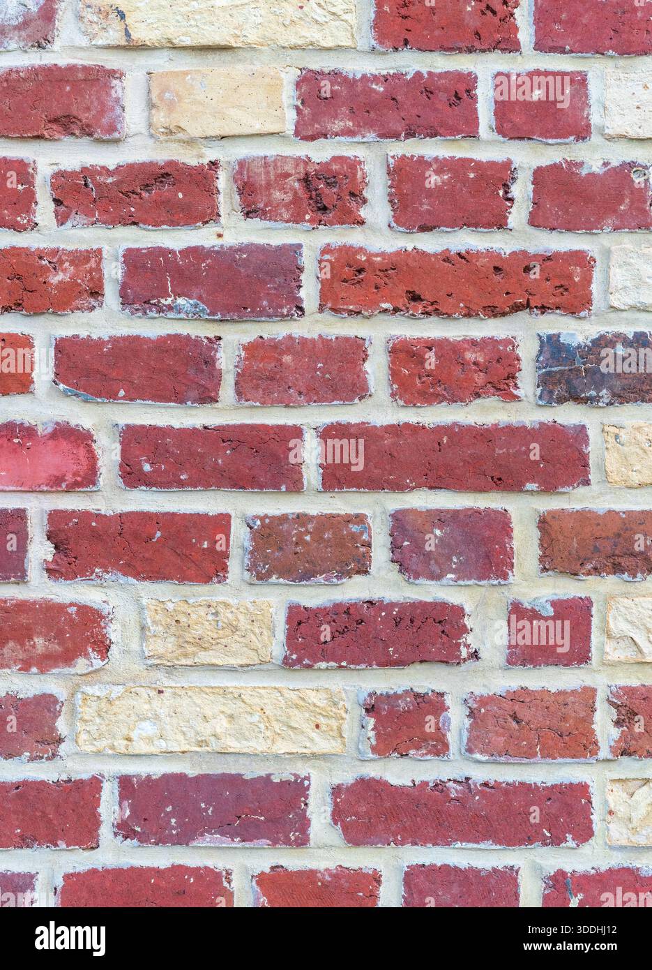 Old brick wall in the north of France Stock Photo
