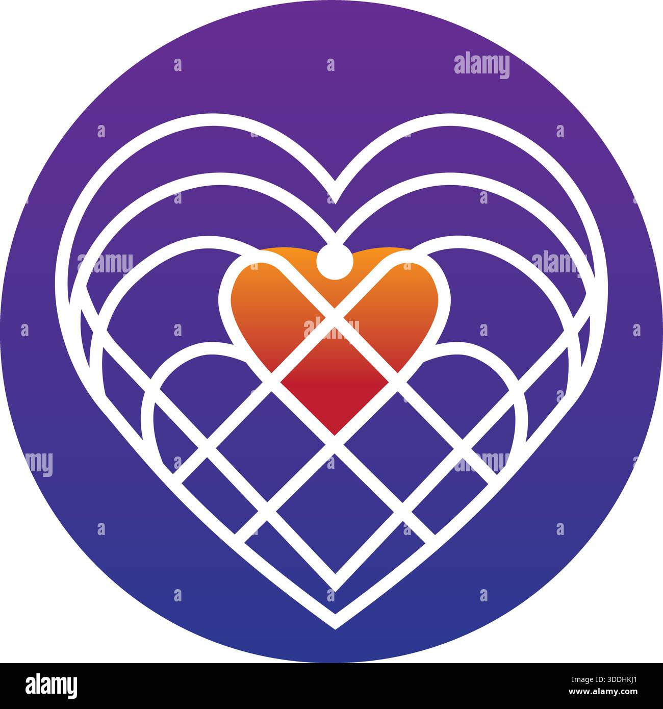 Heart Pattern Love Care Logo Design Charity Vector Template Icon Stock Vector