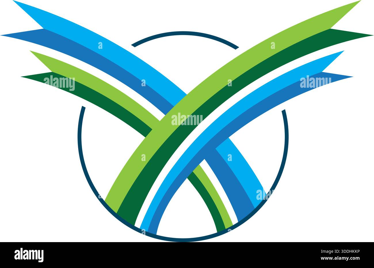 Leaf Shape Abstract Growth Logo Design Nature Vector Template Icon Stock Vector