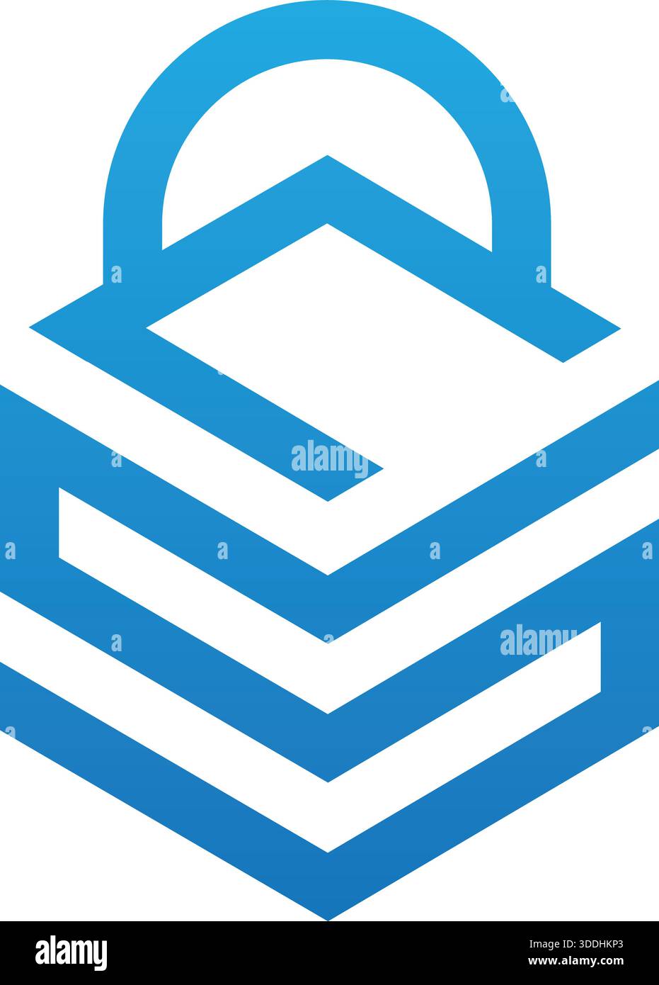 Stack Layers Cube Abstract Logo Design Business Vector Template Icon Stock Vector