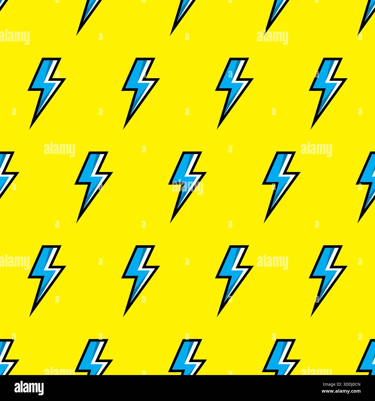 Lightning bolts seamless pattern. Thunder bolt pattern energy lightning vector background Stock Vector