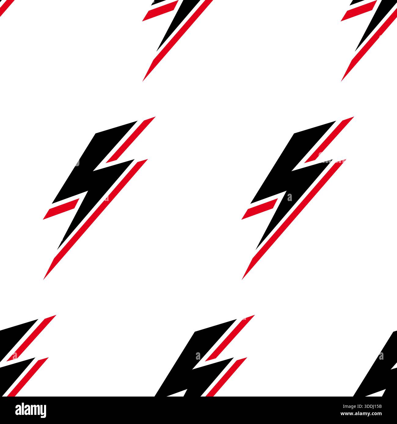 Seamless pattern with lightning. Flat vector illustration. For printing or background Stock Vector
