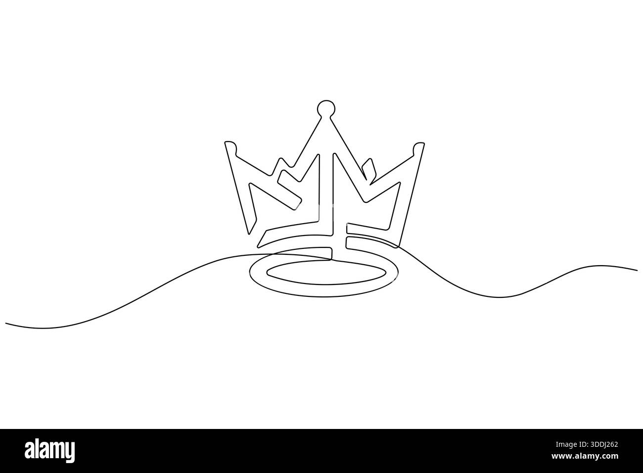 Crown luxury crown icon continuous one line art Stock Vector Image ...