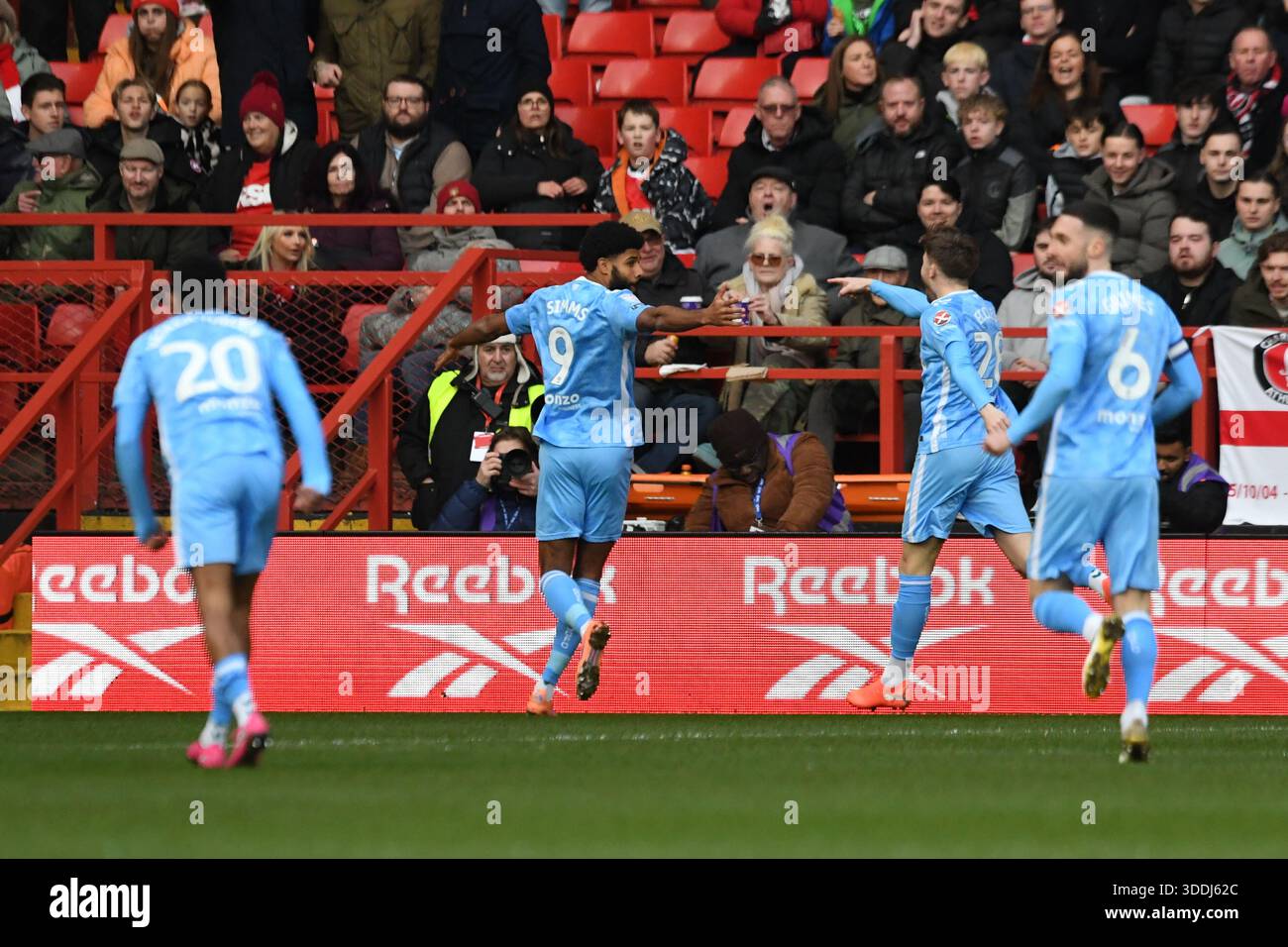 London, England. 1st Jan 2026. Ellis Simms celebrates after scoring ...