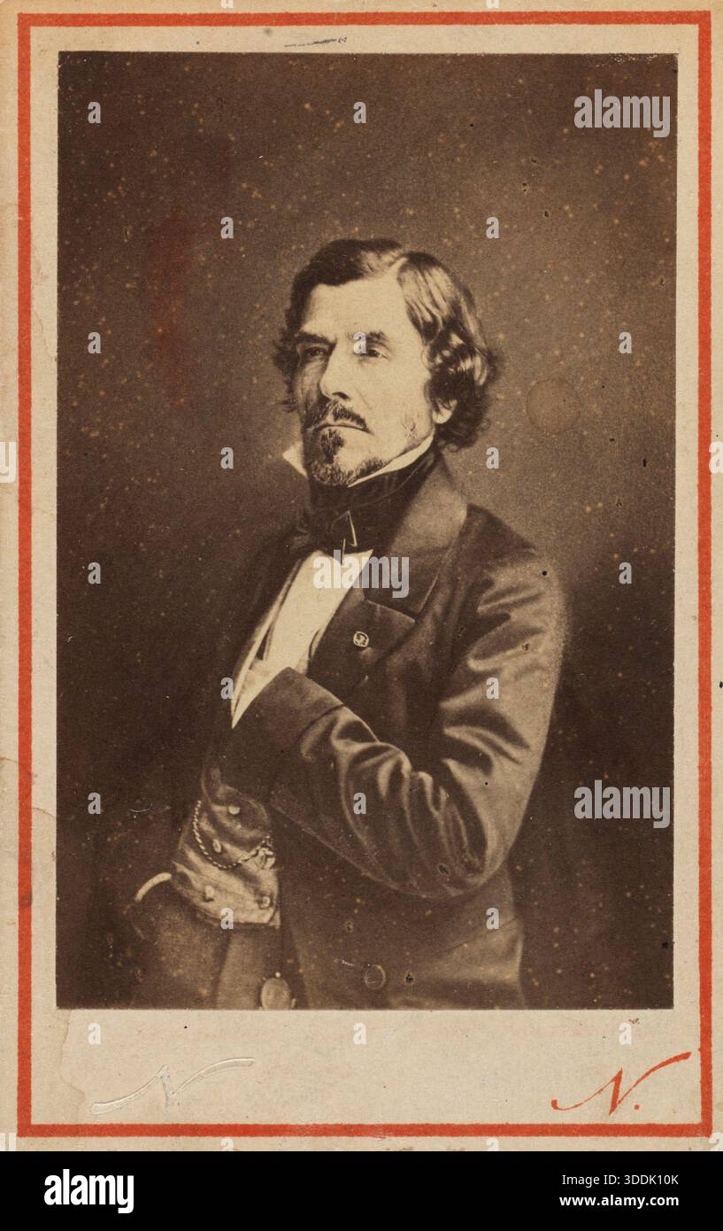 Eugene Delacroix. Archive Portrait by Studio Nadar circa 1860 Stock ...