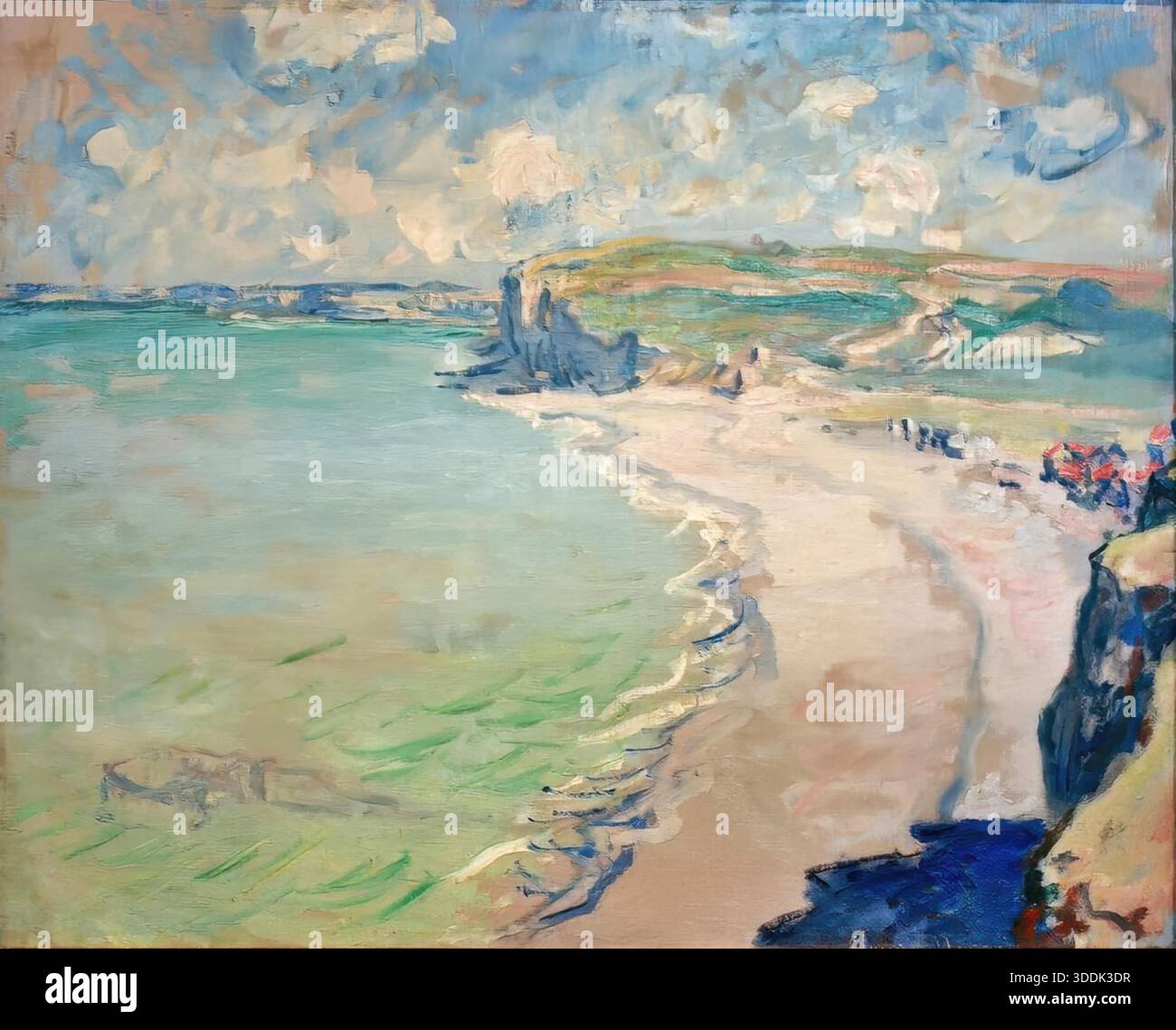 Monet Rocks Beach The Beach of Pourville Claude Monet 1882 oil on canvas seaside ...