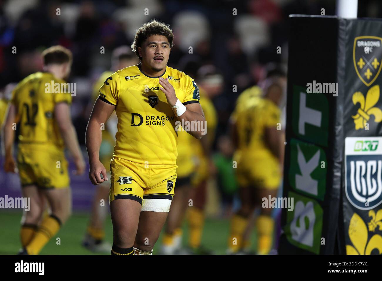 Fine Inisi of the Dragons looks on. United Rugby Championship , Dragons ...