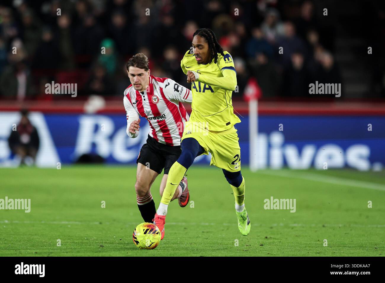 Djed Spence under pressure from Brentford