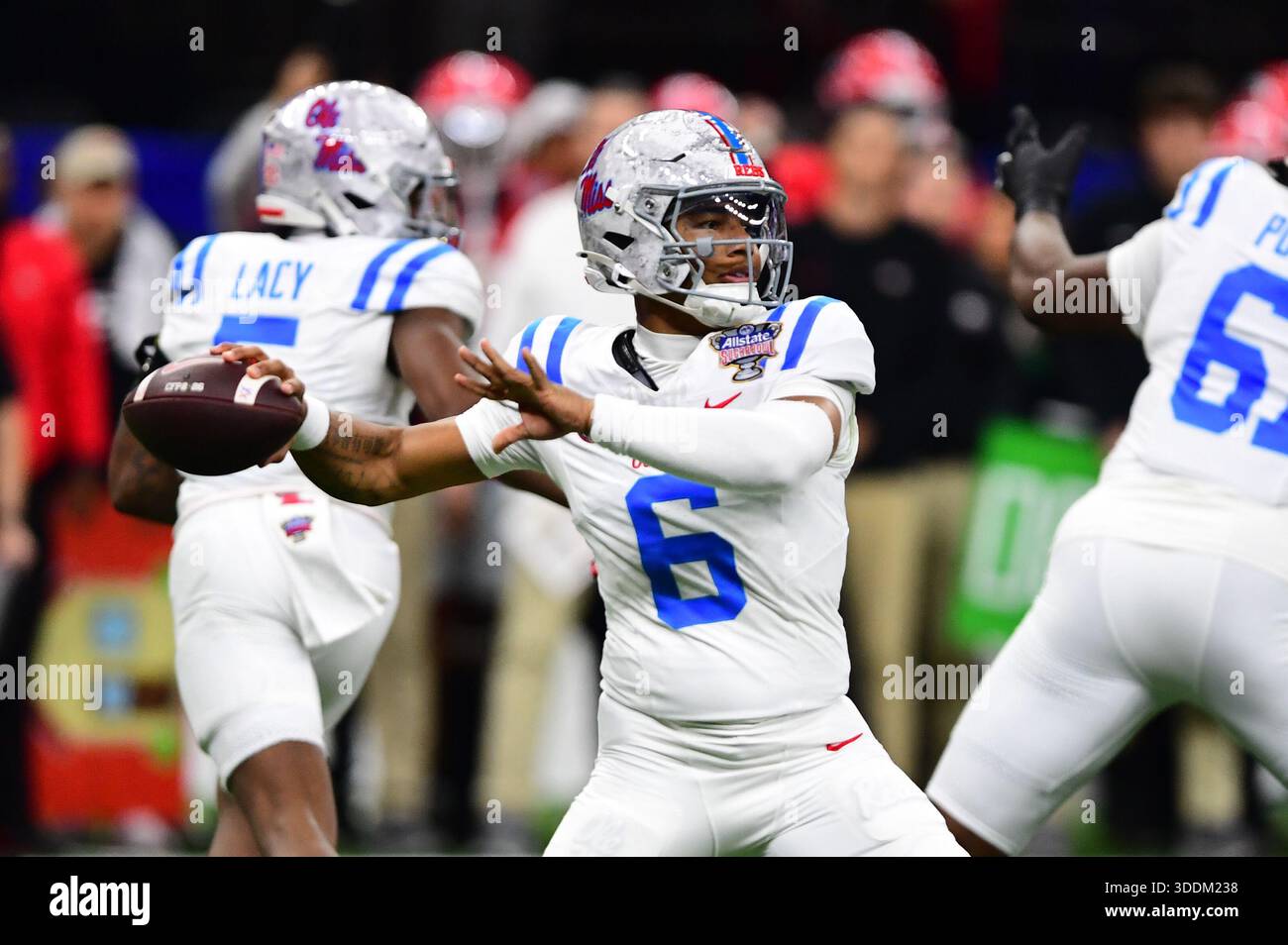 January 1, 2026, New Orleans, Louisiana, USA: Ole Miss Rebel QB #6 ...