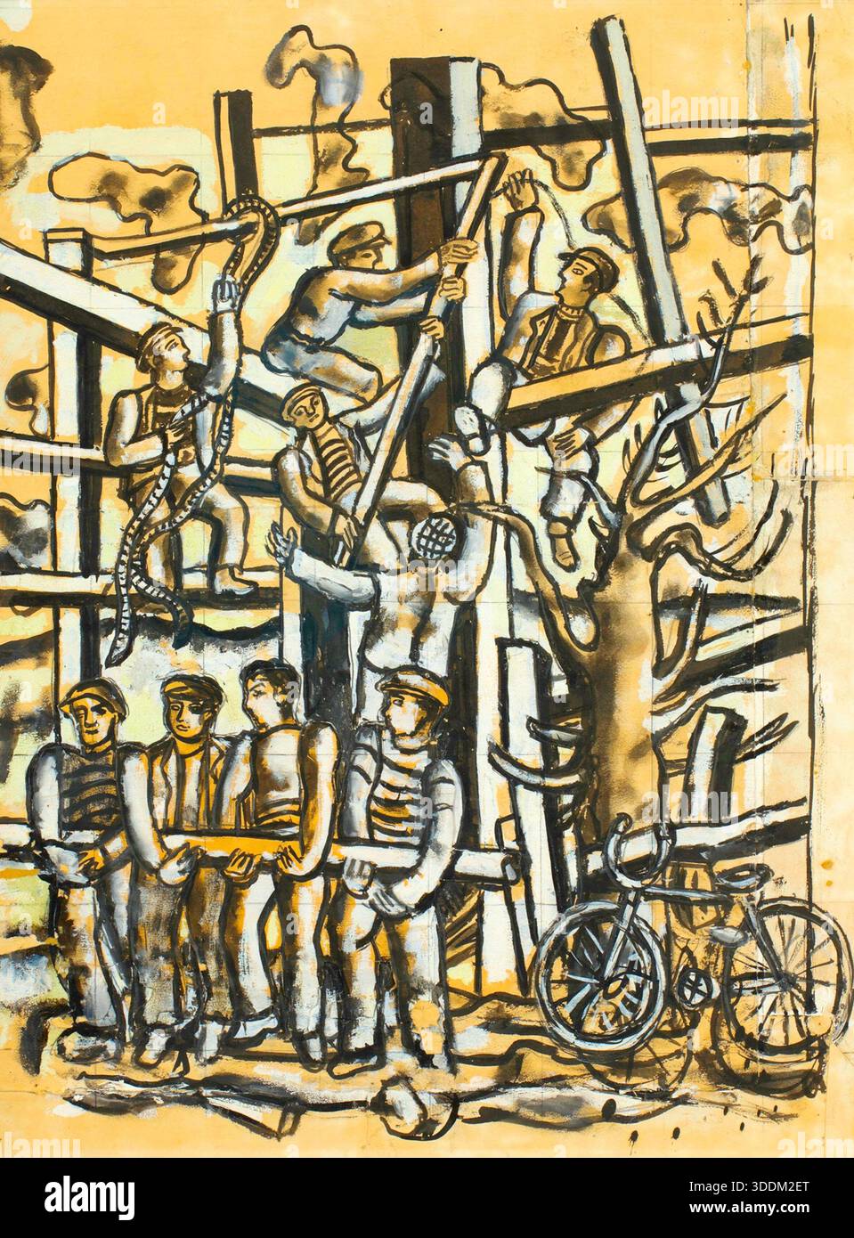 Painting fernand leger the builders hi-res stock photography and