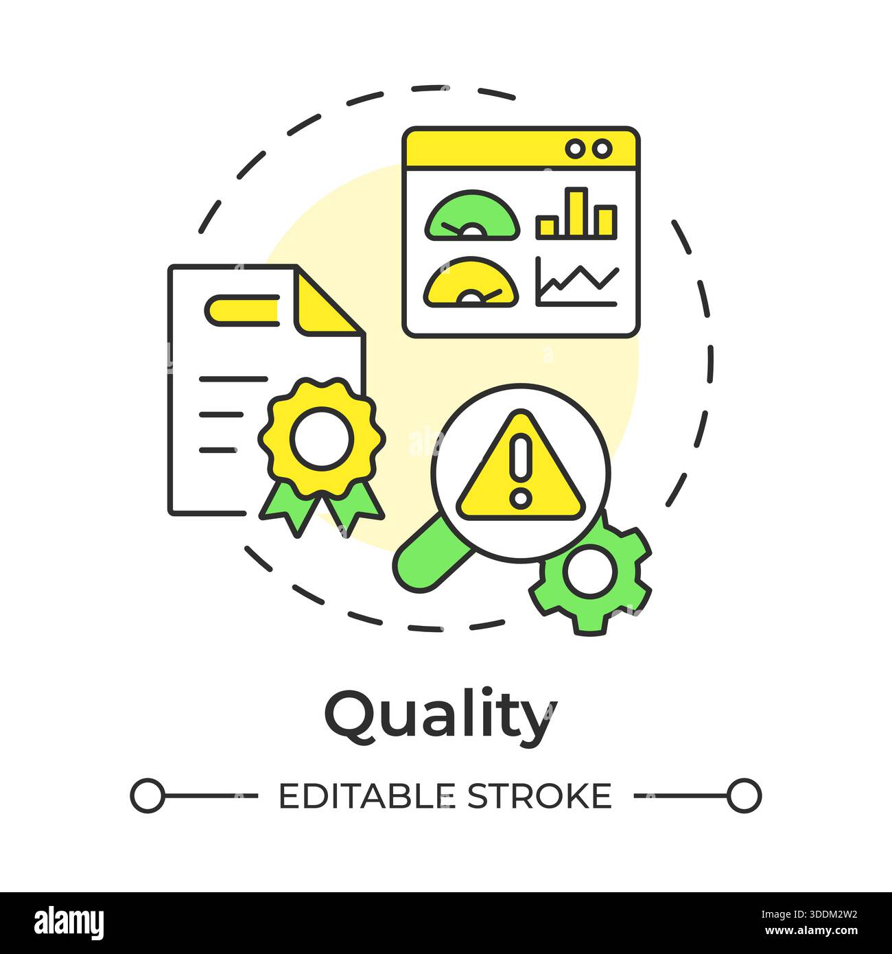 Quality multi color concept icon Stock Vector