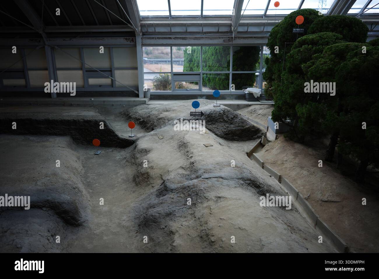 A photo shows the Nojima Fault Preservation Hall in the Kita-Awaji ...