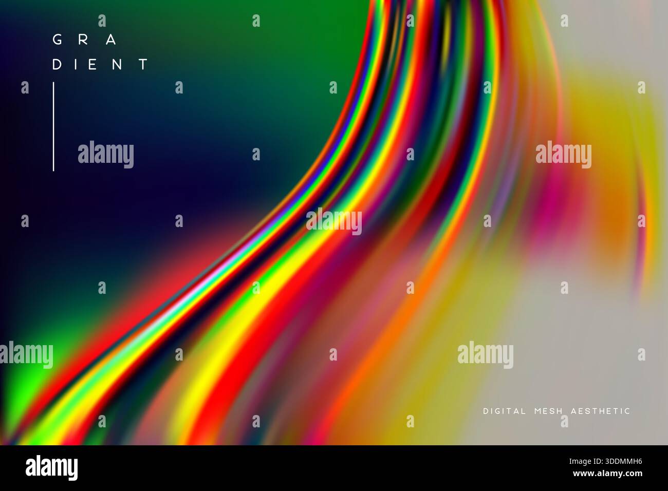 Vibrant vector background with rainbow gradient Stock Vector