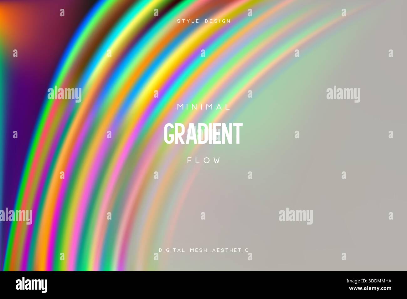 Vibrant vector background with rainbow gradient Stock Vector