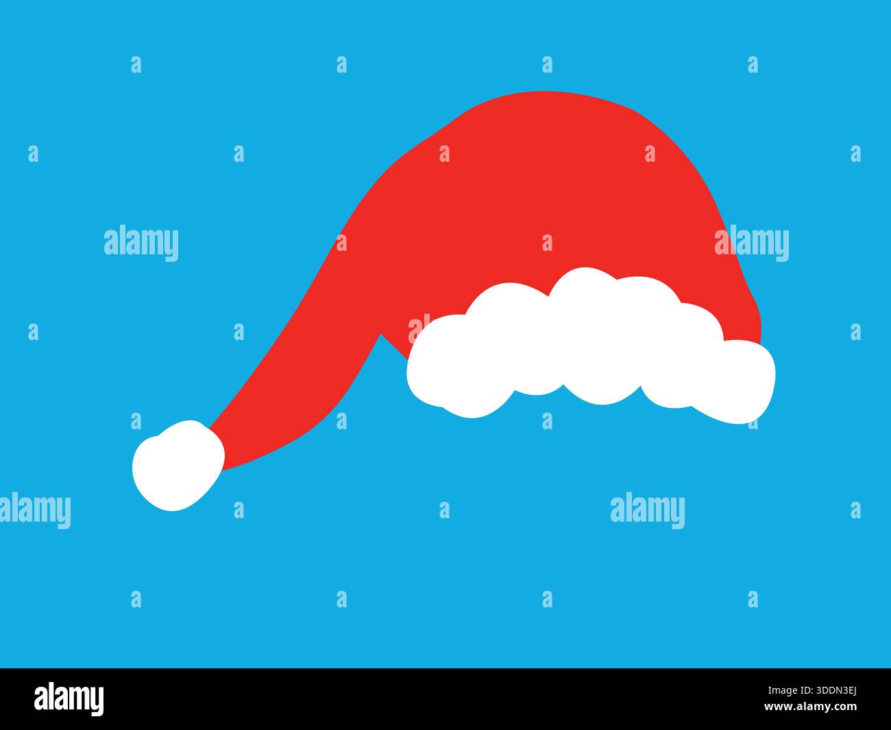 Red santa claus hat Stock Vector