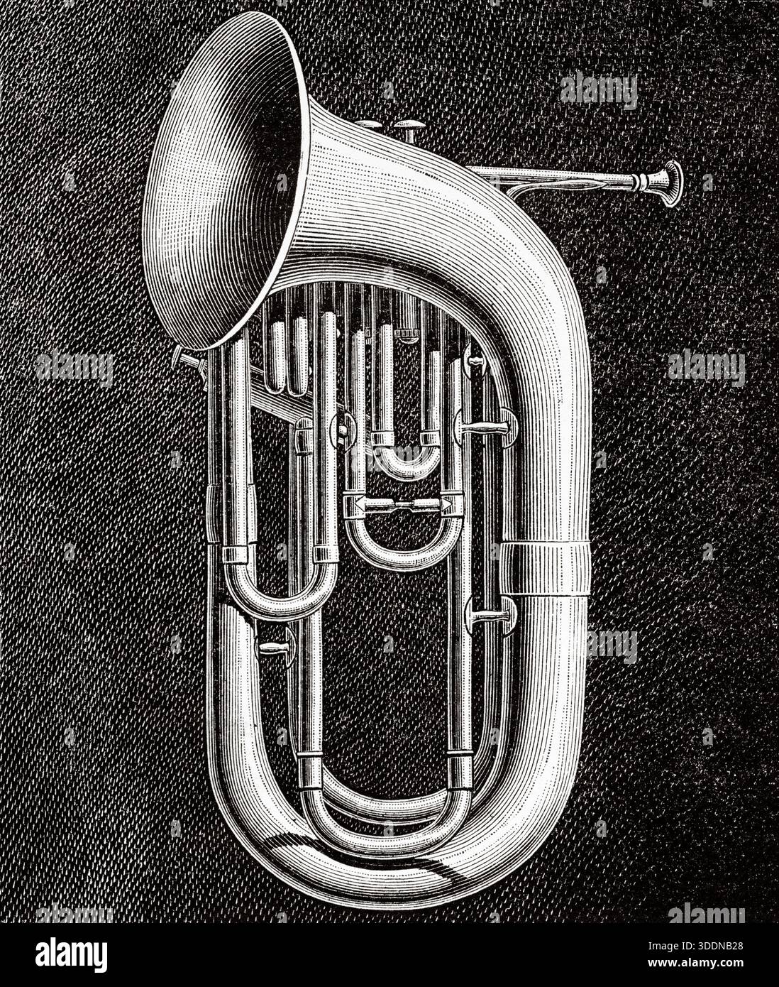 Besson Cornophone Alto Cornophone by Fontaine Besson. Old 19th century engraved ...