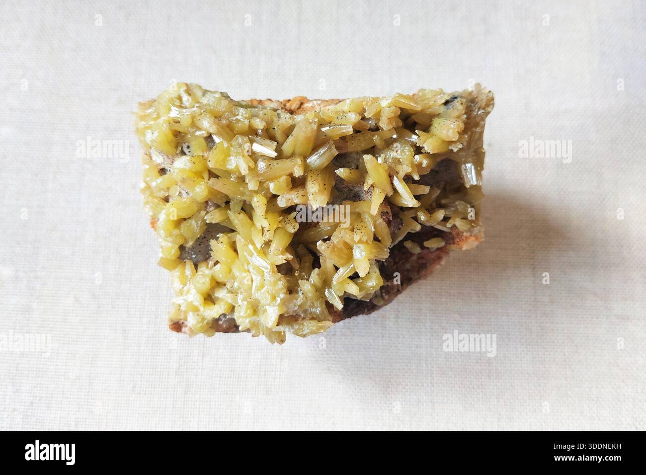 Pyromorphite mineral in the Natural History Museum, London, UK. Stock Photo