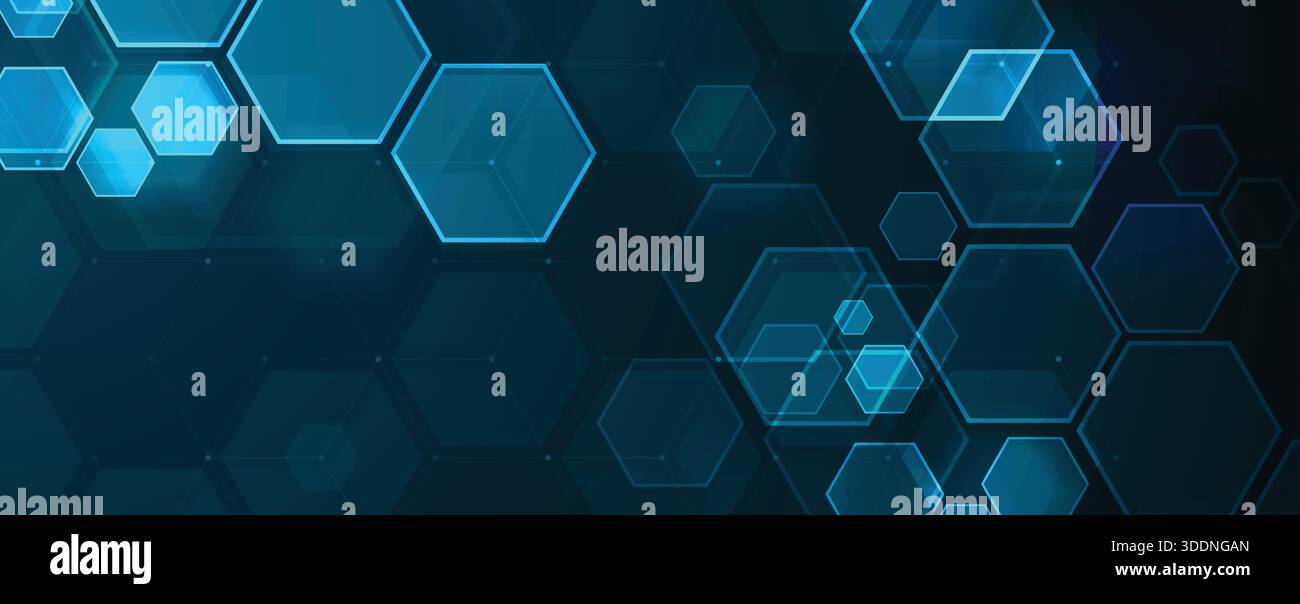 Technology abstract hexagon and polygon background for presentationand ...