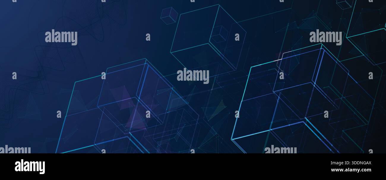 Technology abstract hexagon and polygon background for presentationand ...