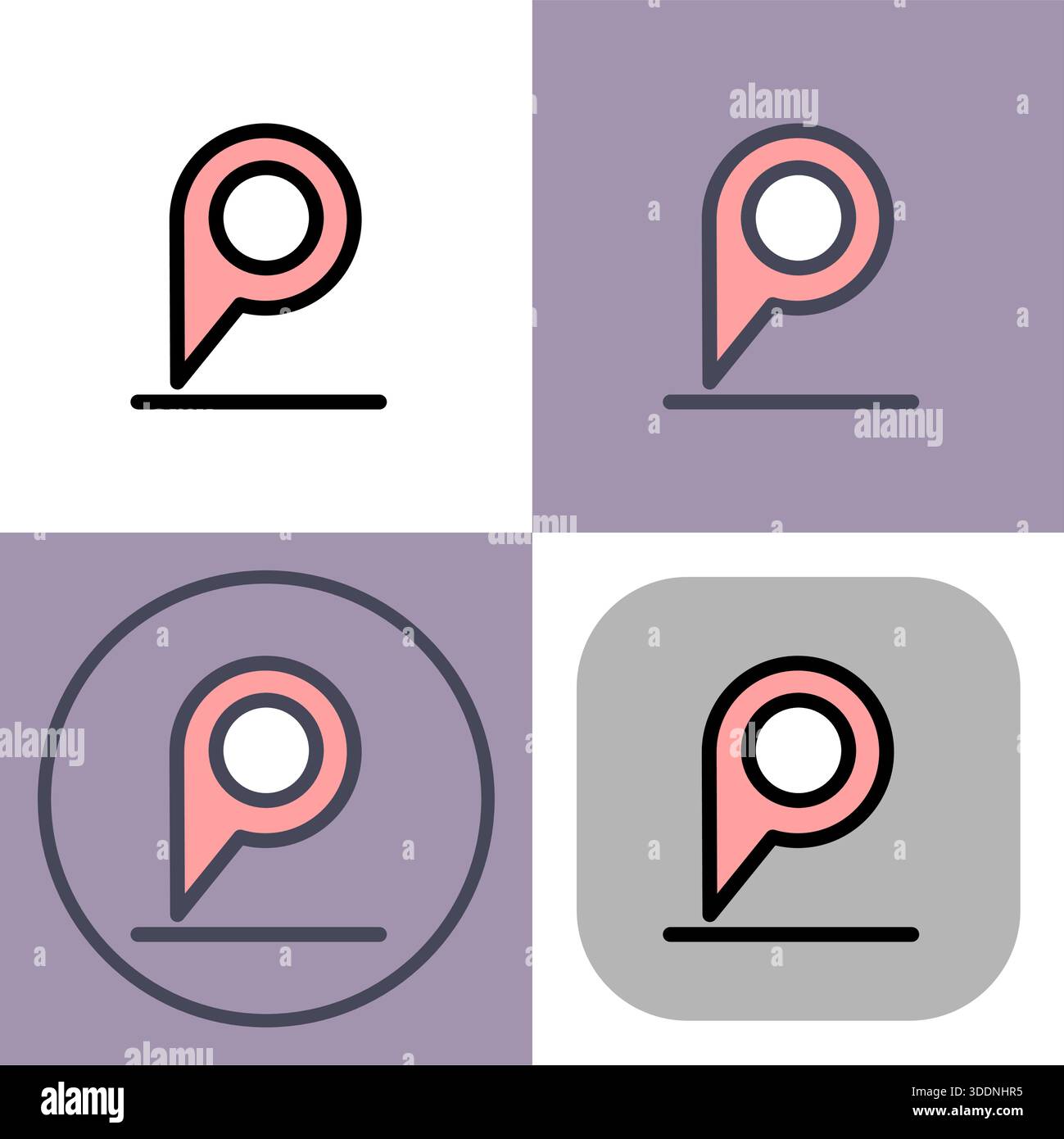 This versatile location pin icon is perfect for mobile apps- websites- and other digital projects needing clear navigation indicators. Its simple desi Stock Vector