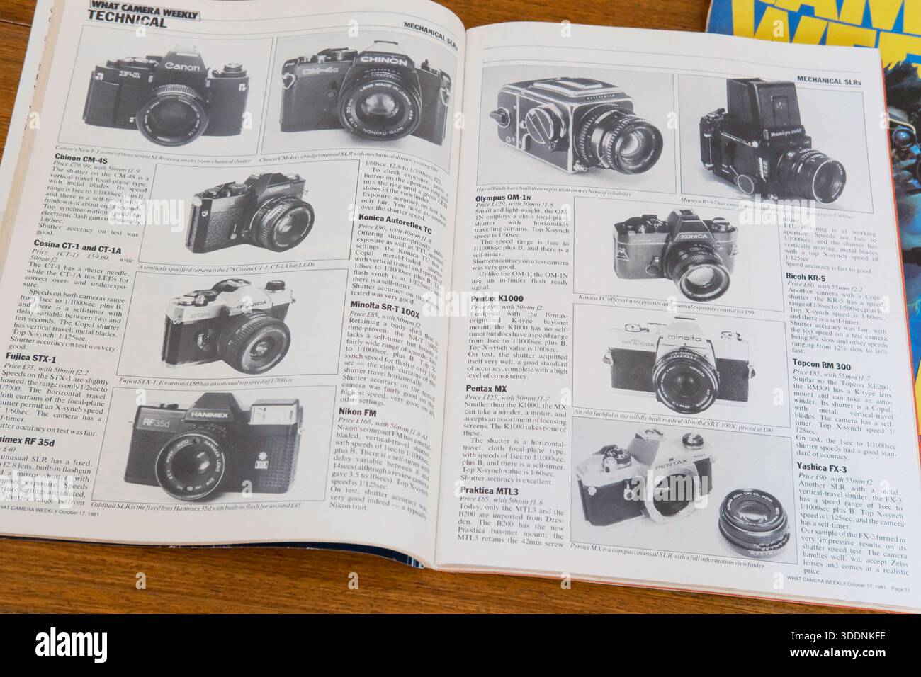 1981 Camera Model Technical review of mechanical cameras in What Camera Weekly magazine ...