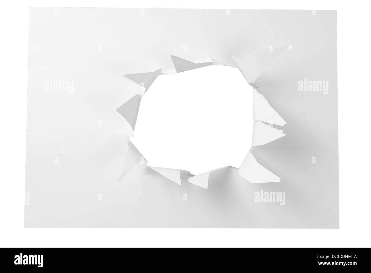 Torn white paper burst shape isolated on white background, expressive ...