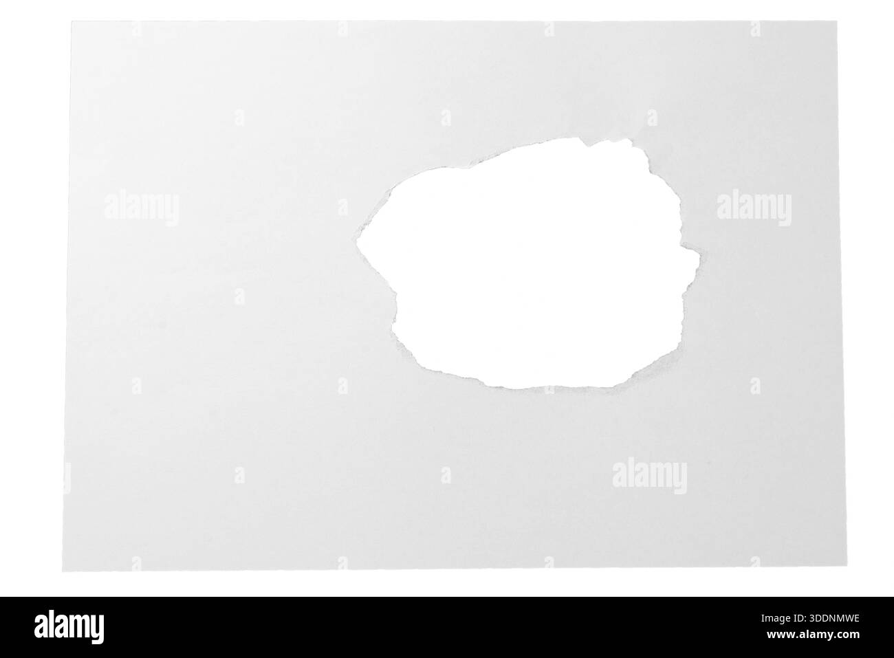 White Line Subtle Paper Ripped Small torn white paper shape isolated on white, subtle handmade detail ...