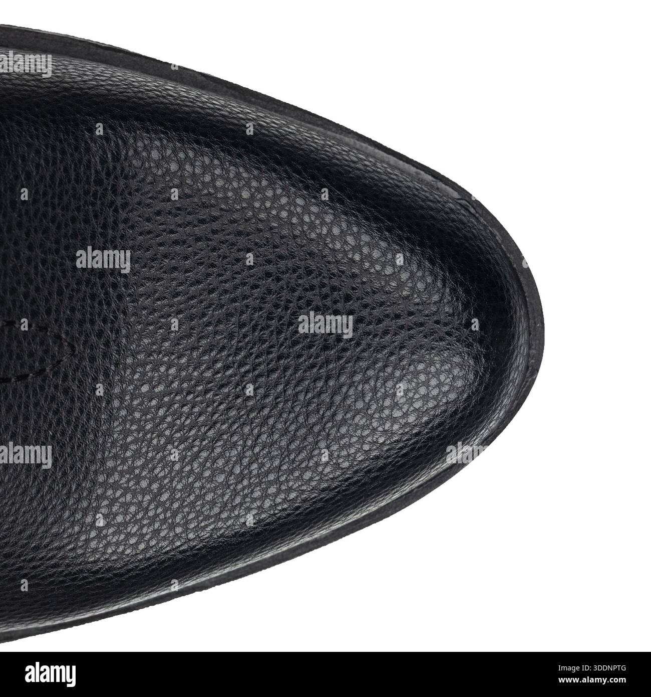 Macro Texture Of Black Pebbled Leather Stock Photo