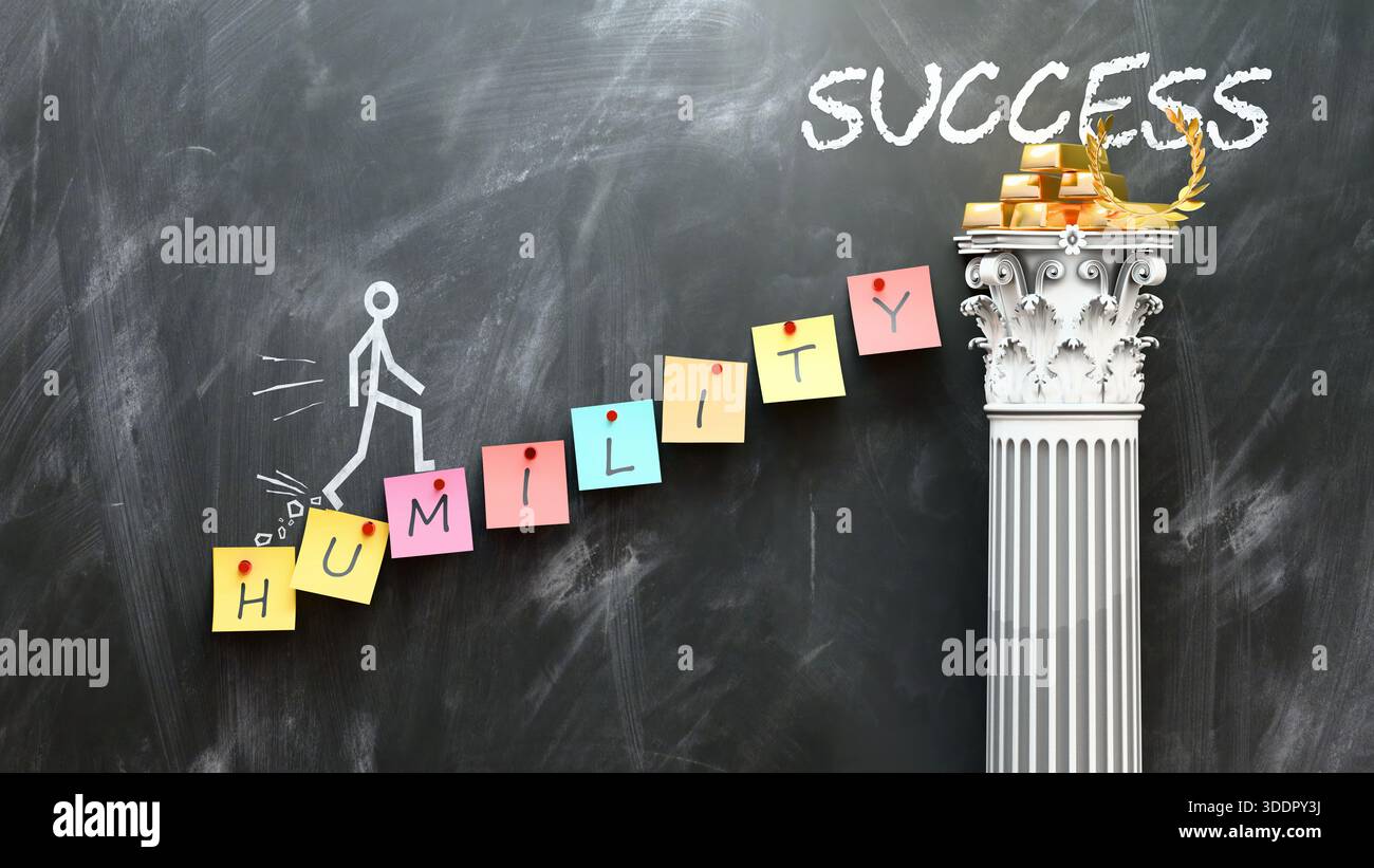 Humility leads to Success - a metaphor showing humility as a fundament ...