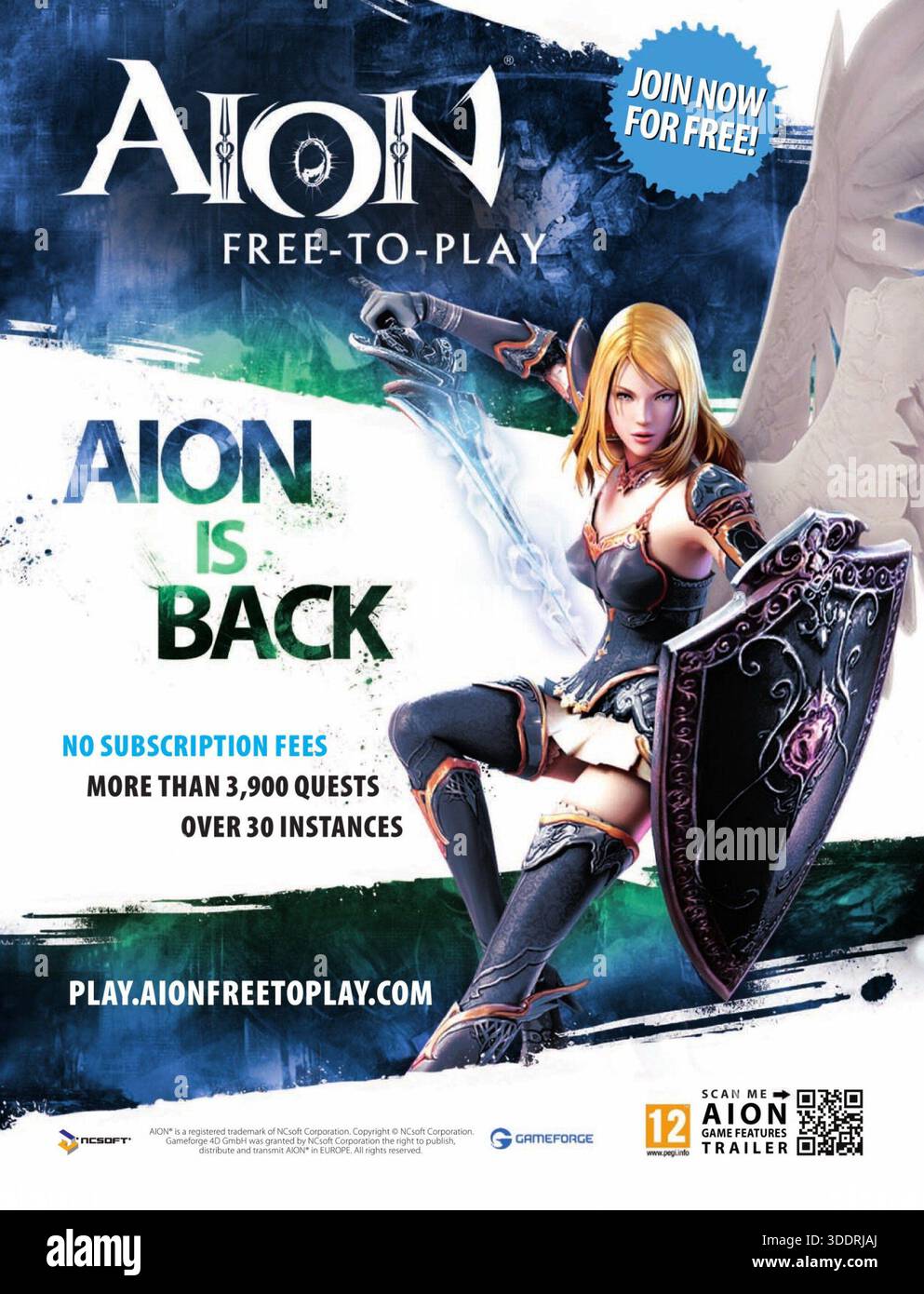 2012 Aion video game ad Stock Photo - Alamy