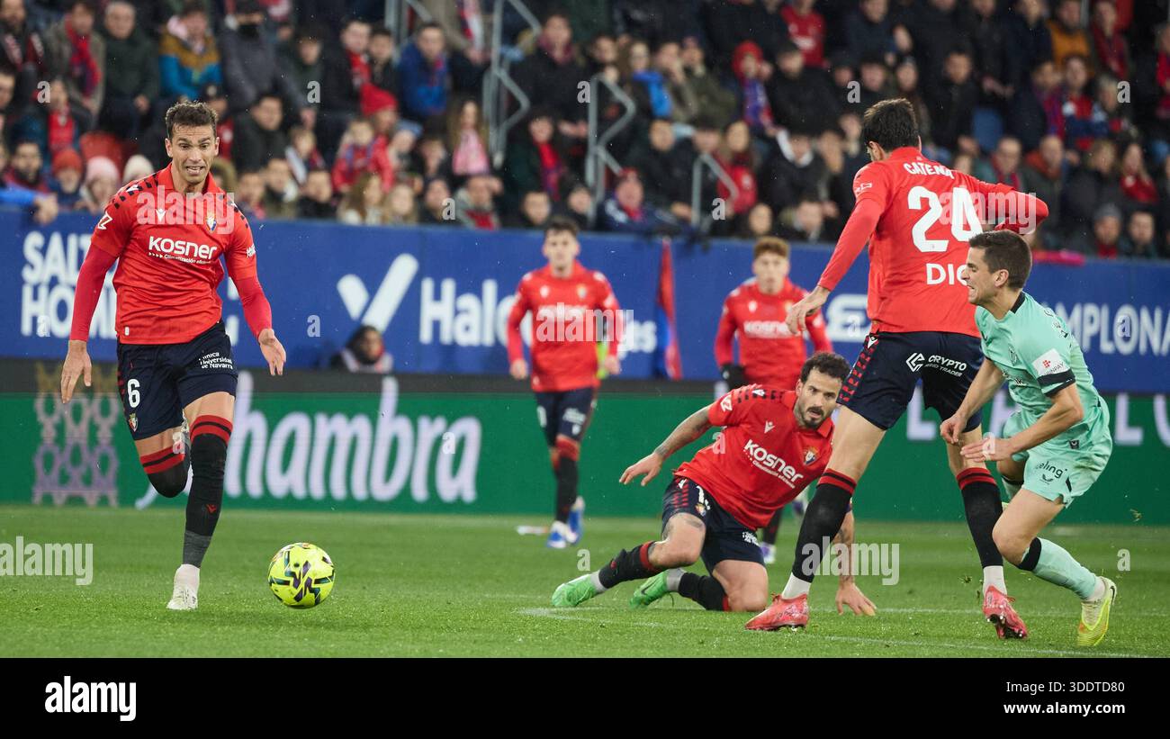 Pamplona, Spain. 3rd Jan, 2026. Sports. Football/Soccer.Football match of  La Liga EA Sports between CA Osasuna and Athletic Club played at El Sadar  stadium in Pamplona (Spain) on January 3, 2026. Credit:
