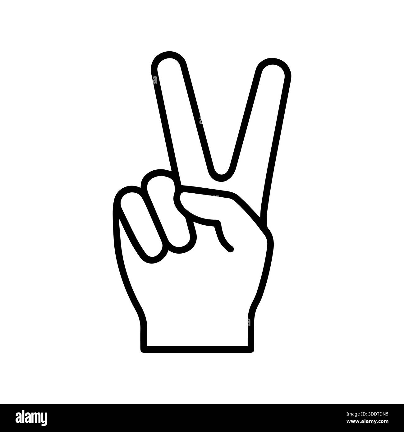 Foring Sign Illustration Of Hand Forming Victory Sign Commonly Used To Express ...