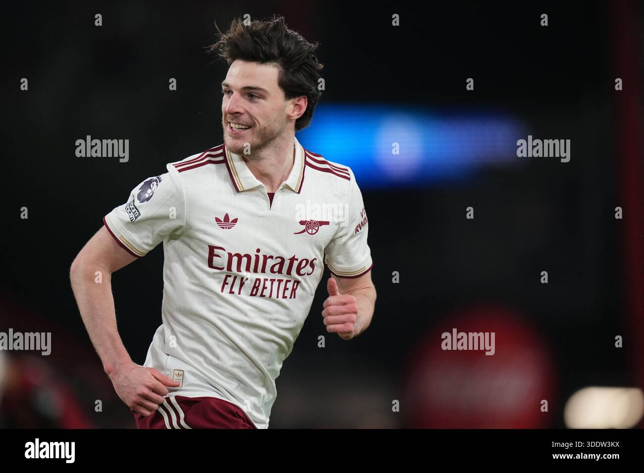 Arsenal's Declan Rice celebrates after scoring his sides second goal ...