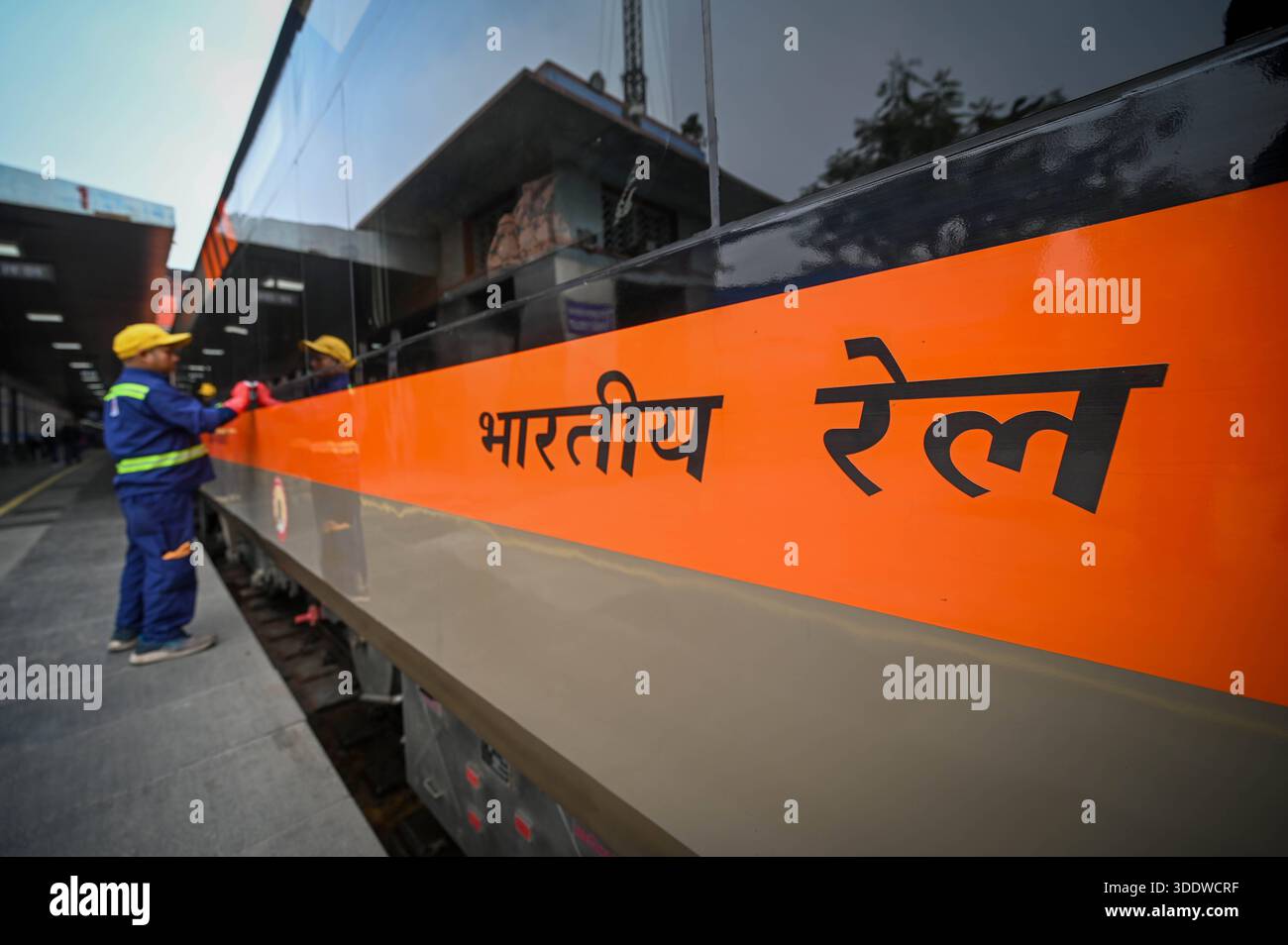 NEW DELHI, INDIA - JANUARY 3: A view inside the newly built Sleeper ...