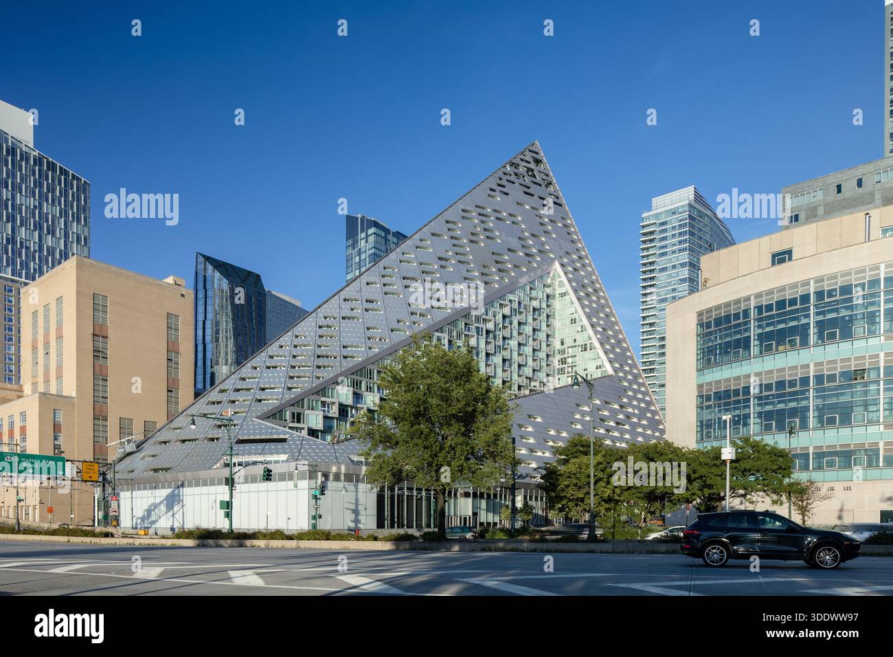The VIA 57 West residential building in Manhattan, NYC. Its iconic ...